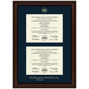 #106 Penn State College of… double diploma frame Lenox (Walnut)